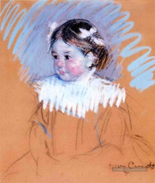  enfant - Buste d’Ellen avec des nœuds dans les cheveux mères des enfants Mary Cassatt